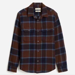 Madewell Easy Shirt-Jacket in Broken Plaid Twill NWT
